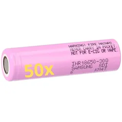 50x Samsung INR18650-30Q 18650 Akku 3,6V 3000mAh 15A