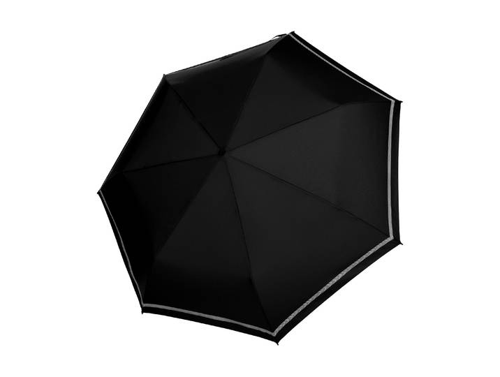 Taschenregenschirm KNIRPS Reflect ecorepel , schwarz, Regenschirme, Taschenregenschirm