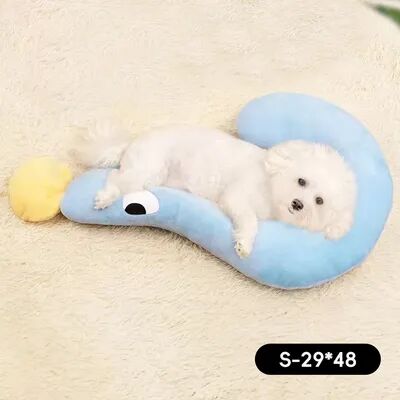 Fusion Finds Cozy Pet Neck Pillow U Shaped Cat Pillow & Dog Sleeping Headrest For Deep, Comfortable Rest blue s