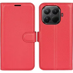 Cover-Discount Xiaomi 17T - Leder Etui Hülle (Xiaomi 17T), Smartphone Hülle, Rot