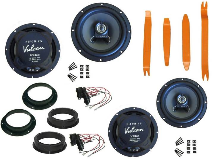 DSX Hifonics Boxen Set für VW Sharan 7N Bj 10-15 Tür vorne hinten Bügel Auto-Lautsprecher (180 W)