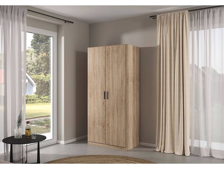 Drehtürenschrank Palermo 91cm Holz/Eiche Sonoma Dekor