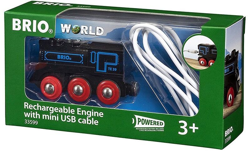 Locomotive Rechargeable- Accessoire circuit de train en bois - Brio