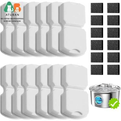 Inspired Finds Premium Cat Water Fountain Replacement Filters For Stainless Steel Pet Fountains 20pcs