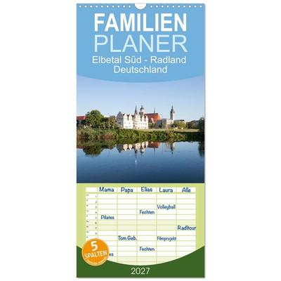 Familienplaner 2027 - Elbetal Süd - Radland Deutschland mit 5 Spalten (Wandkalender, 21 x 45 cm) CALVENDO