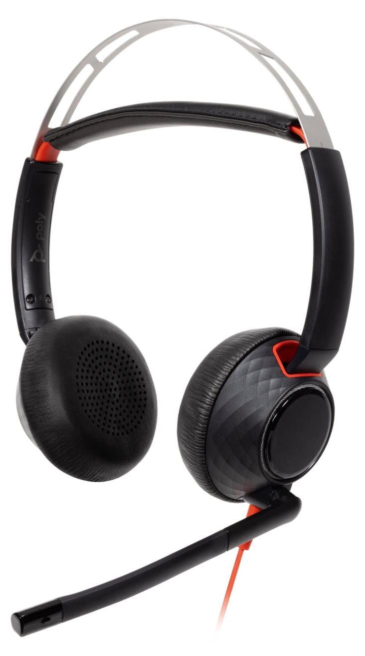 HP Poly Blackwire 5220 Stereo Headset met USB-A, USB-C en 3,5 mm jack