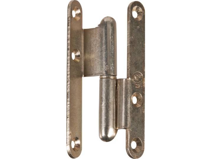 Torbel - Paumelle Lames À Bouts Ronds Coudées Zingué Blanc - 140 Mm - Droite - Jardinier Massard