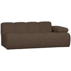 Modulsofa Mojo Bouclé, modern und flexibel, 2-Sitzer mit Armlehne rechts, braun