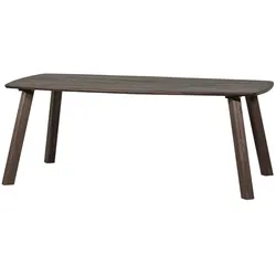 Esstisch Eiche oval, skandinavisch, Braun, 180x100 cm, für 6–8 Personen, flexibles Bein-Design
