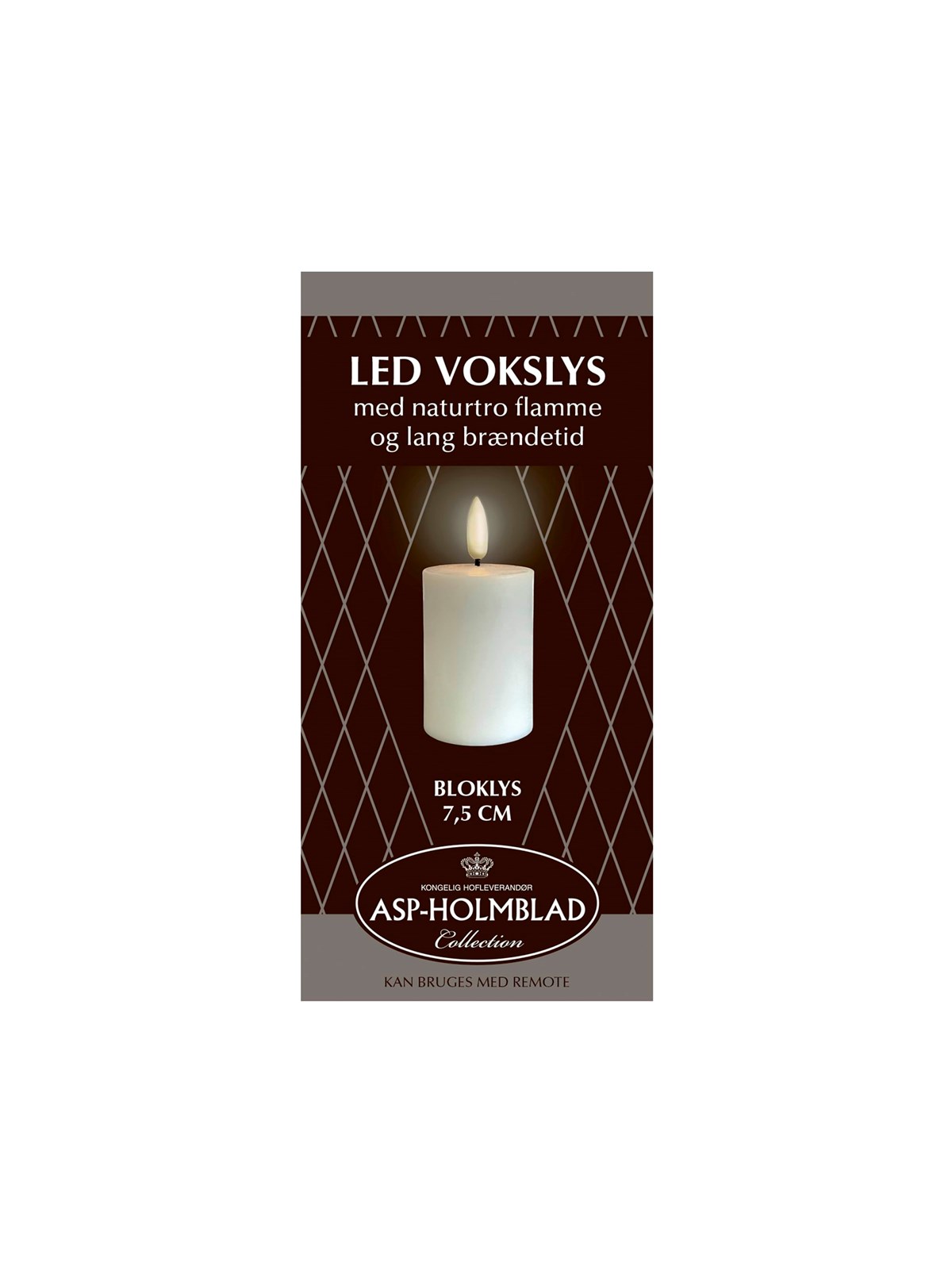 Asp-Holmblad LED-Wachs Stumpenkerze