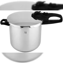 CS KOCHSYSTEME, KAISERSLAUTERN Schnellkochtopf 10L, Edelstahl, 2 Garstufen, induktionsgeeignet