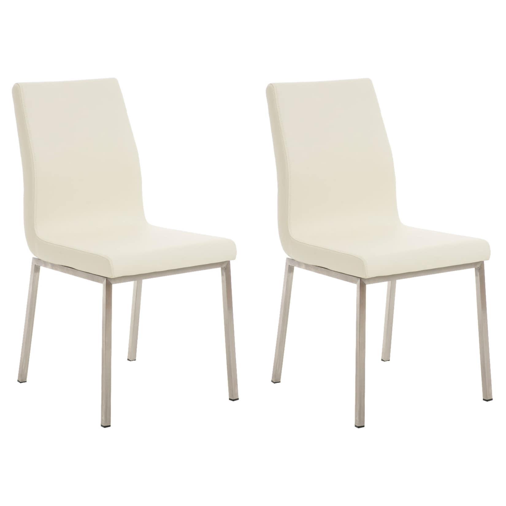 CLP 2er Set Esszimmerstühle Colmar - Farbe: creme