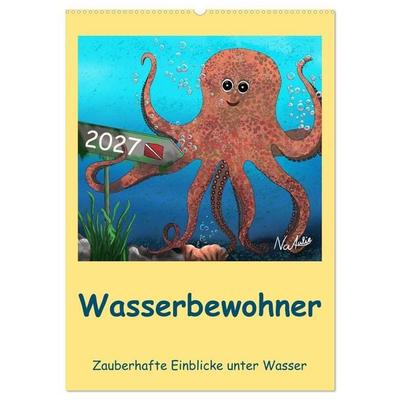 Wasserbewohner (Wandkalender 2027 DIN A2 hoch), CALVENDO Monatskalender