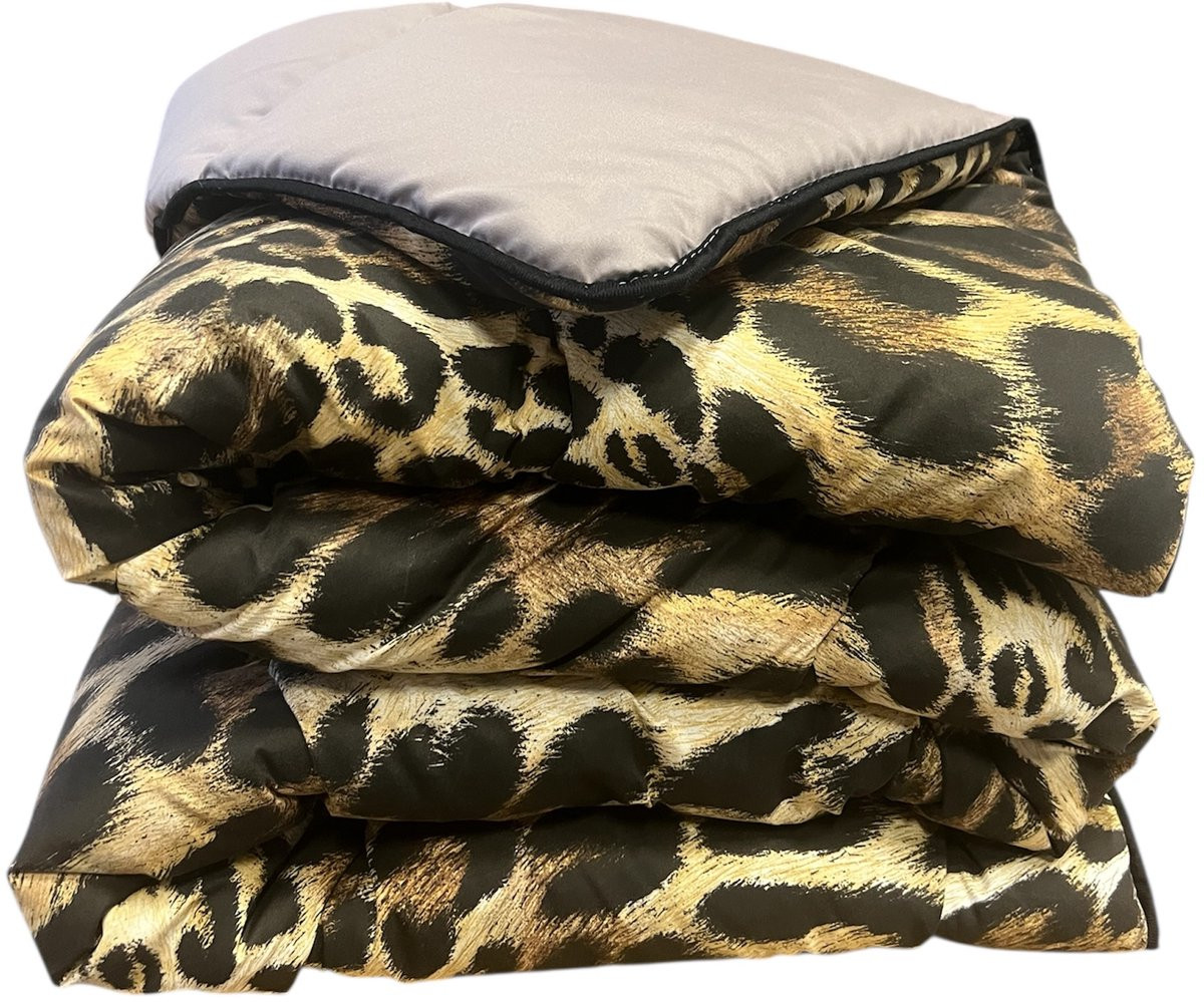 Princess Luxe Hoesloos Dekbed 1-Persoons Panterprint Taupe 140x200 cm