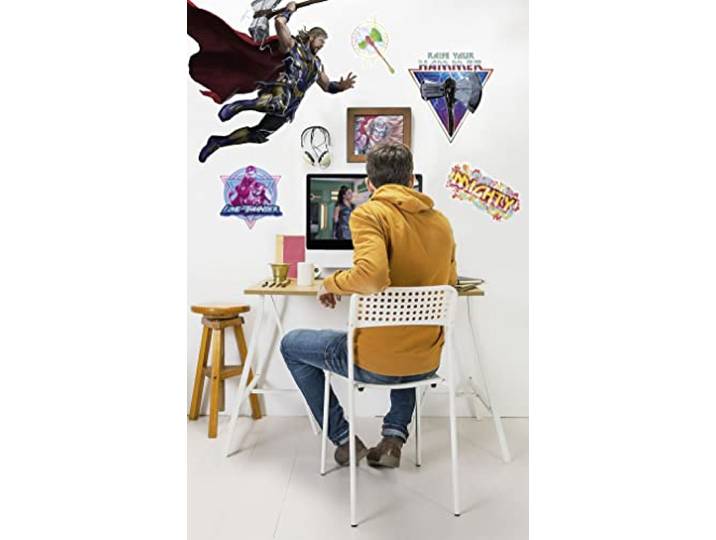 Marvel Wandtattoo von Komar - Thor4 - Mighty Thor - Größe 100 x 70 cm - Wandsticker, Wandaufkleber, Decosticker, Aufkleber, Kinderzimmer