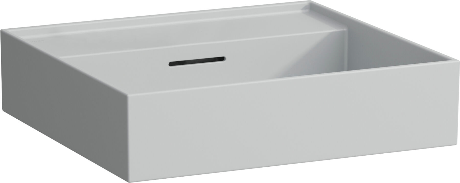 LAUFEN Kartell lavabo H8163327591091 , 50x46cm, gris, chevauchement, sans robinet, céramique saphir