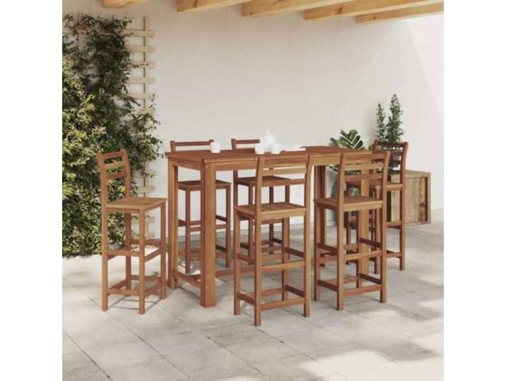 HEFZGDB Bartisch Massivholz Akazie 150x70x105 cm Stehtisch Küchentisch Esstisch aus robustem Akazienholz mit Ölbeschichtung
