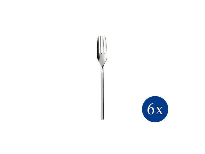 Villeroy & Boch Kuchengabel NewWave Kuchengabel, 6 Stück (6 Stück), Edelstahl, 6 Stck, spülmaschinenfest