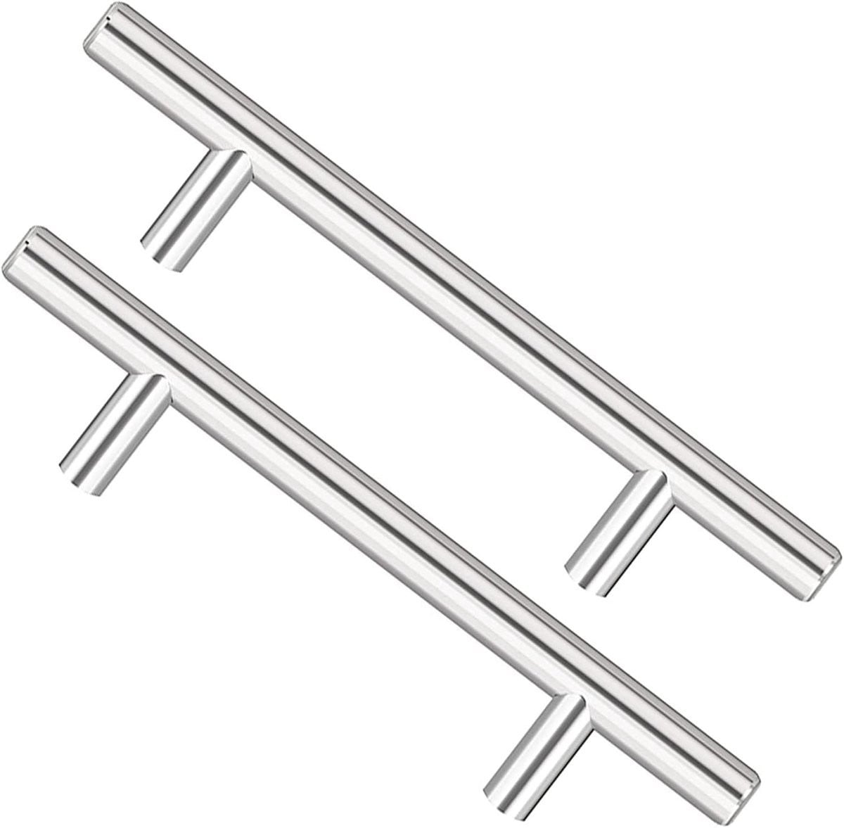 Ladehandgrepen Aluminium T-Bar Kastknoppen Zilver - 2 Stuks
