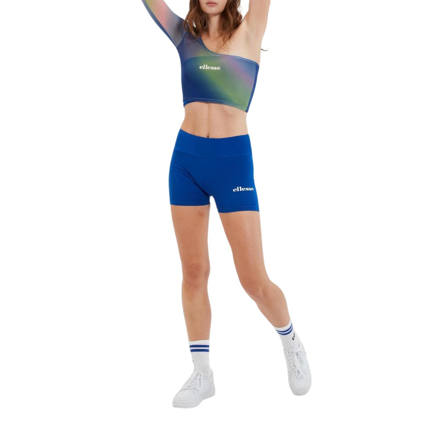 Ellesse Dames Crono Eén Schouder Slim Crop Top (Blauw/Groen)
