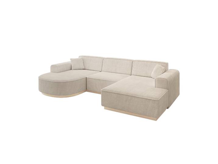 WOHNLANDSCHAFT ARRIO-U1 303x171x83 cm Beige