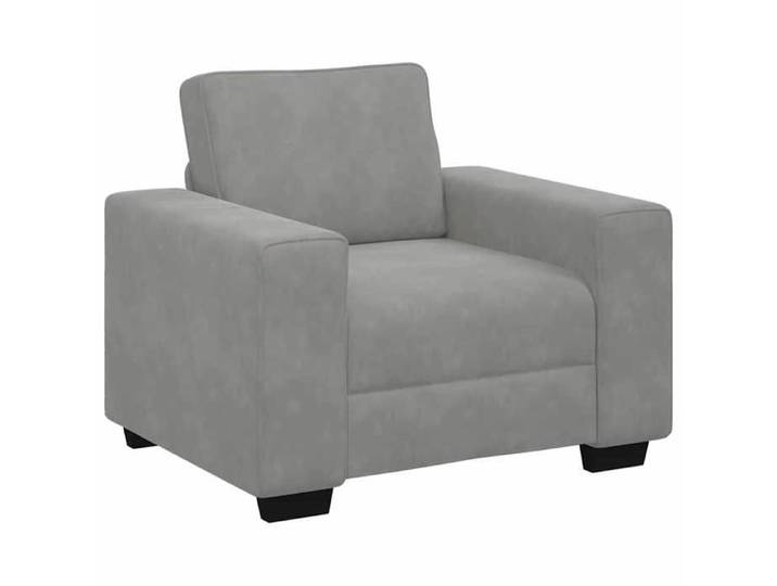 En Promotion Fauteuil de Détente 1 PLACE - Fauteuil Relax/Chambre - Gris clair 100x77x82cm Velours 4194296