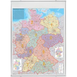 Franken, Landkarte, Kartentafel PLZ Deutschland