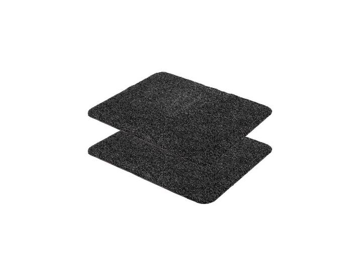 Astra Fussmatte Waschbar Entra 2ER Set, Schwarz, 60x75 cm, Teppiche und Böden, Schmutzfangmatten, Fußmatten