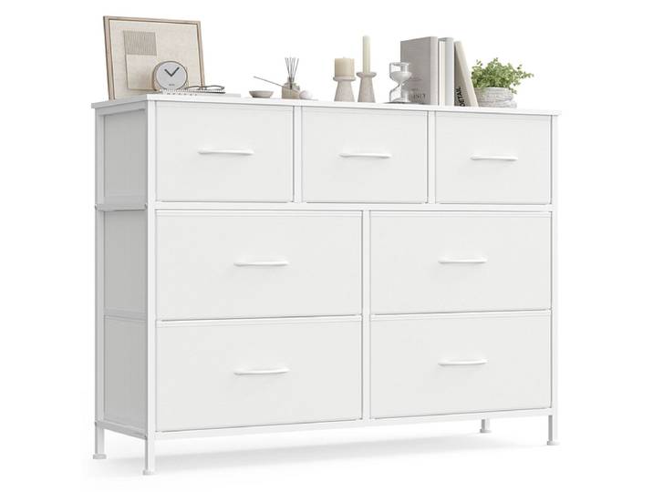 Kommode SONGMICS LIGHTY 7 Schubladen 30x98.8x73.7cm wolkenweiss melamin