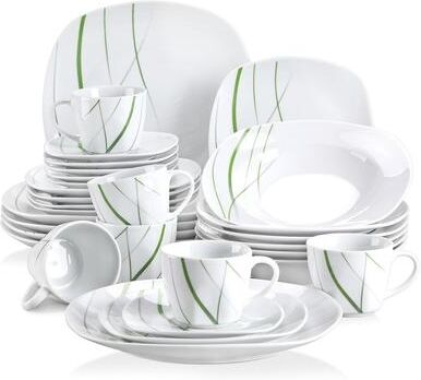 Malacasa VEWEET Aviva Porcelain Dinnerware Set (Service for 6)