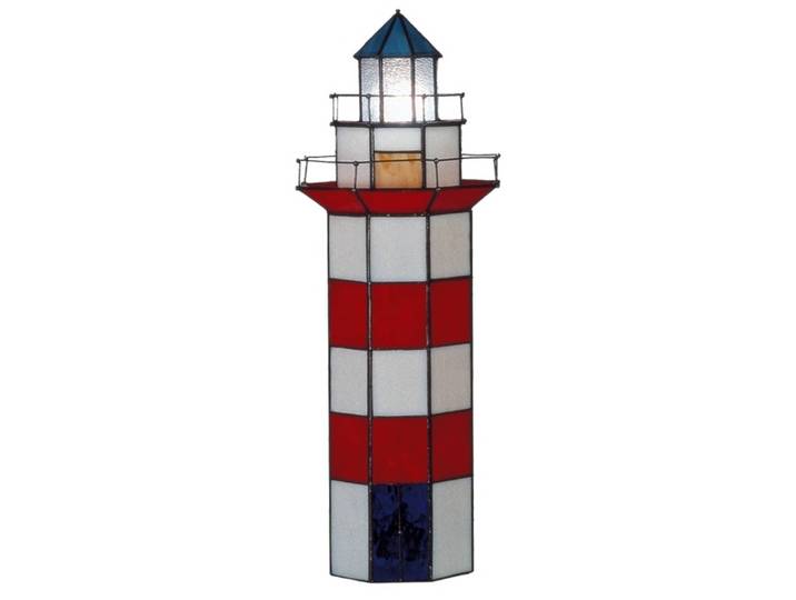 Clayre&Eef Tiffany Tischlampe CLAAS, rot, für Wohn- / Esszimmer, Glas, Tiffany, Tischlampe