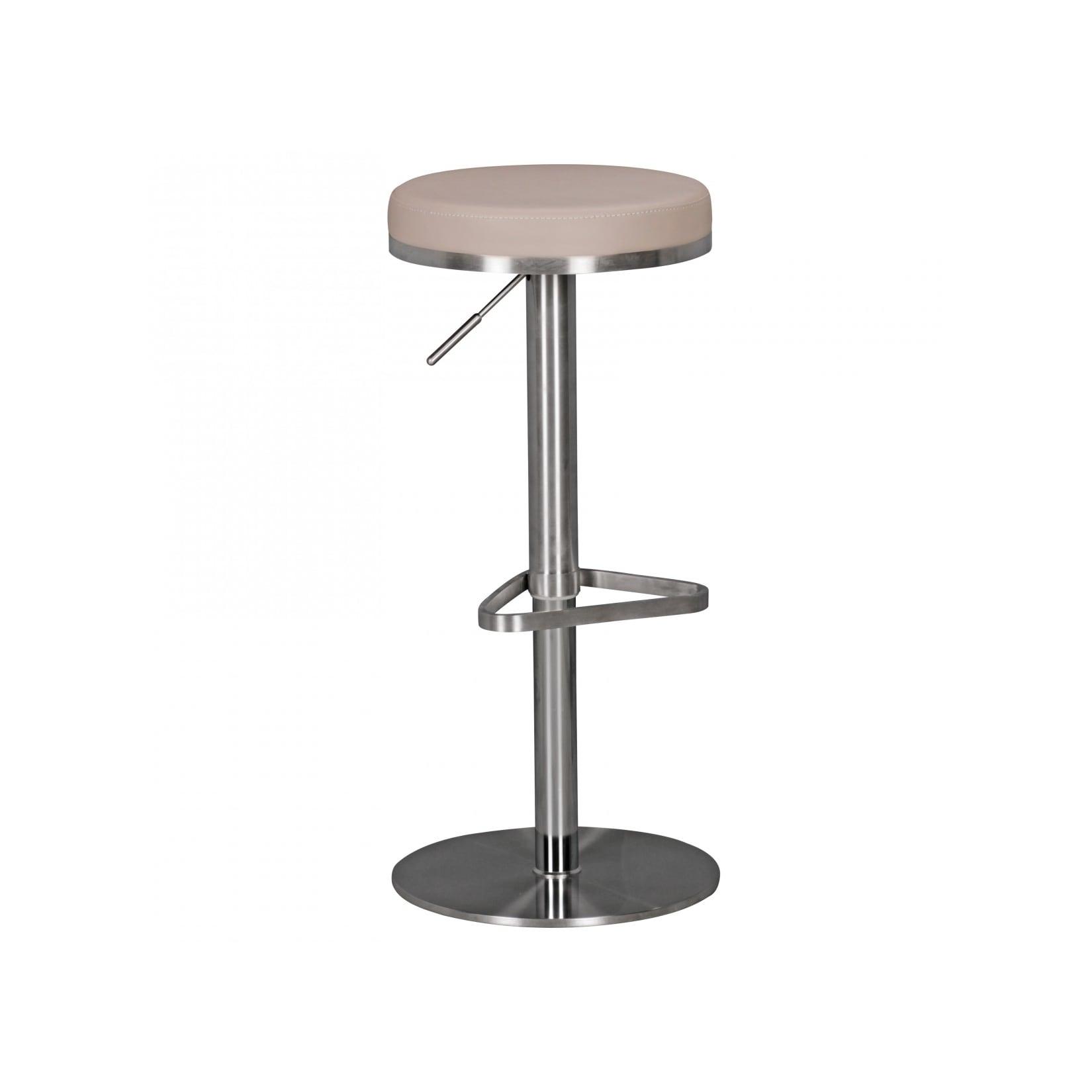 KADIMA DESIGN Barhocker ELBE, höhenverstellbar, gepolsterte Sitzfläche, Triangel Fußablage, max. 110 kg Belastung