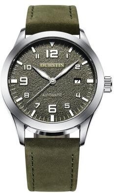 Everyday Crate Ochstin 62028 Automatic Mechanical Watch Mens Leather Watch With Calendar Waterproof Dress Watch green