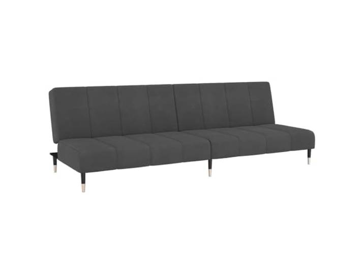 Makastle SchlafSofa Couch 2 Sitzer Dunkelgrau Samt