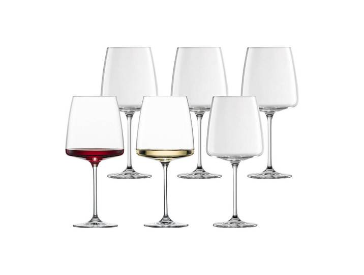 Zwiesel Glas Weingläser Vivid Senses transparent 710 ml 6er Set, Transparent, Glas, Gläser, Weingläser