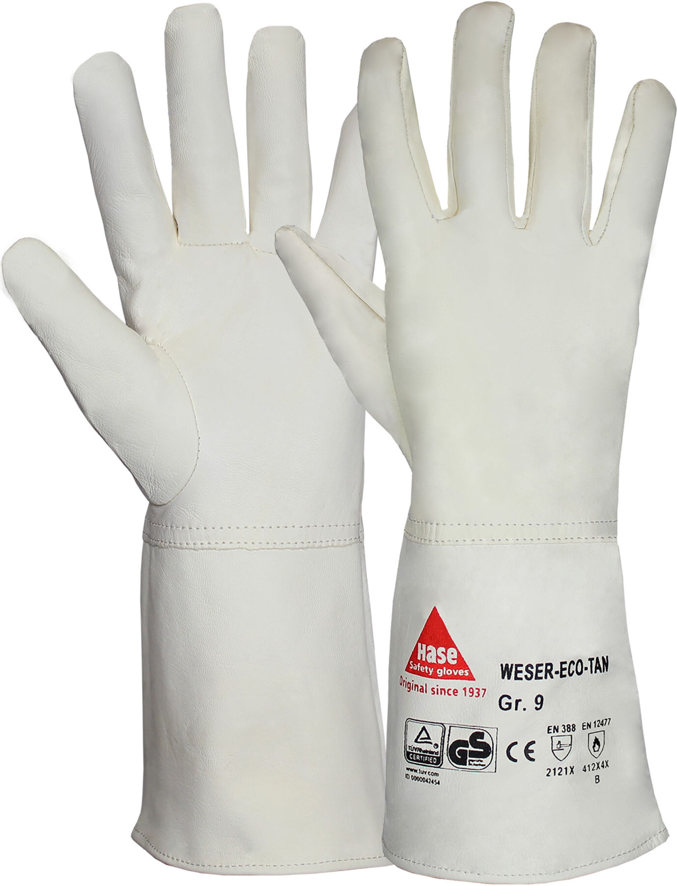 Hase Weser Eco-Tan® Schweißerhandschuh aus Ziegennappaleder Größe 9 (6522035-9)