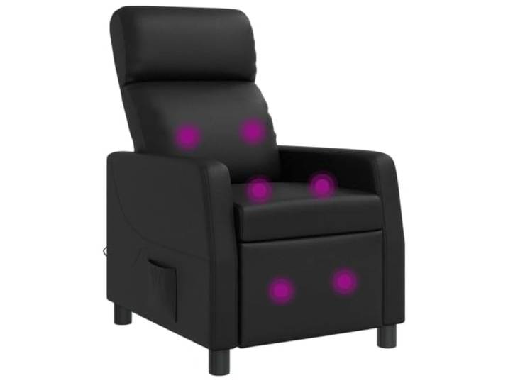 YUTAASU Massage Relaxsessel Black Faux Leather Adjustable 115-160 Degree Recline, Foam Fiber Fill, Metal Wood Frame, Easy Wipe Clean