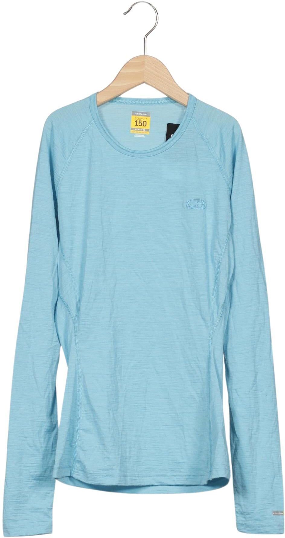 Icebreaker Damen Langarmshirt, Hellblau, Gr. XS, Merino - Second Hand