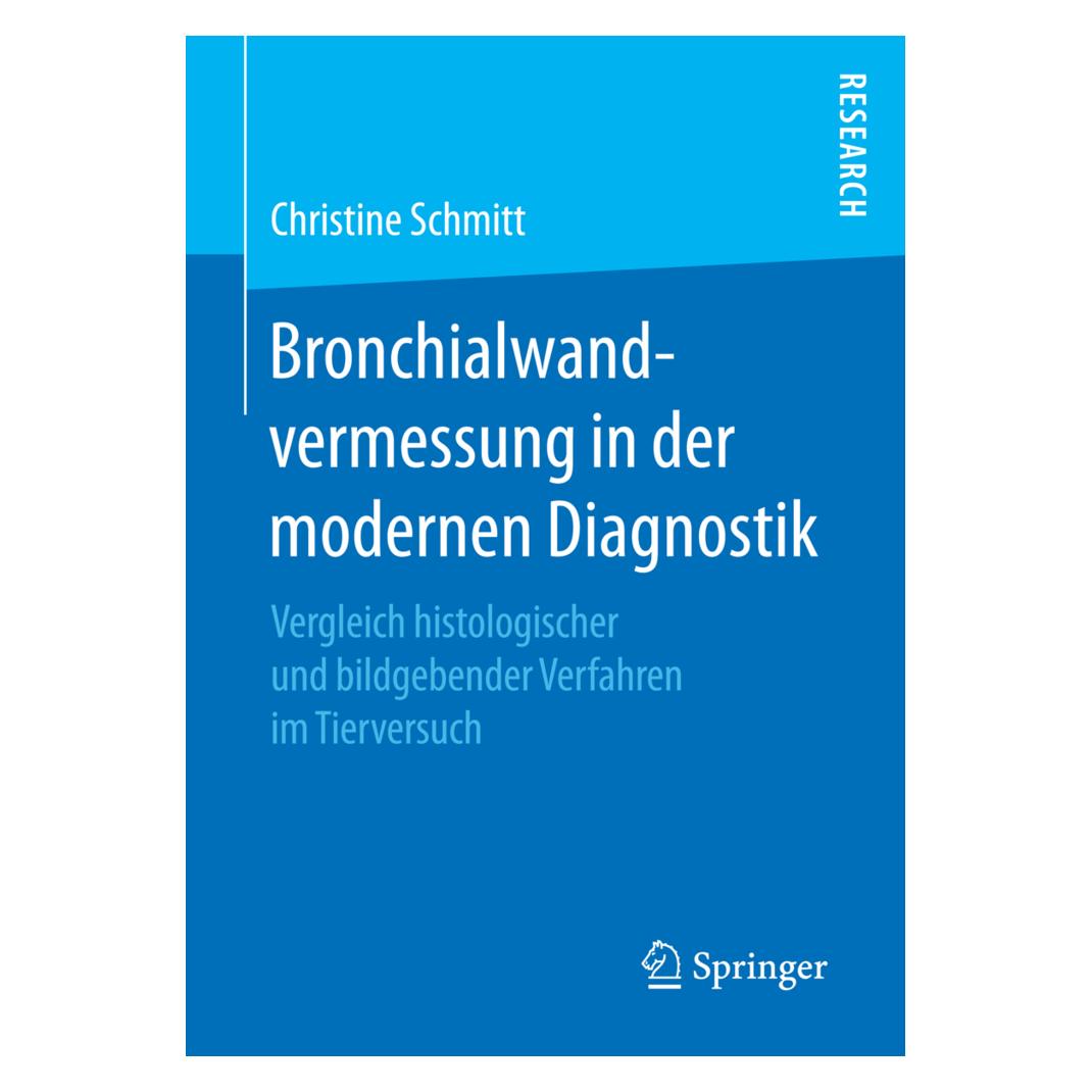 Springer Bronchialwandvermessung in der modernen Diagnostik (Deutsch, Softcover, Christine Schmitt) (55863697)