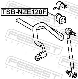 Febest Lagerung, Stabilisator Tsb-Nze120f Vorderachse Für Toyota