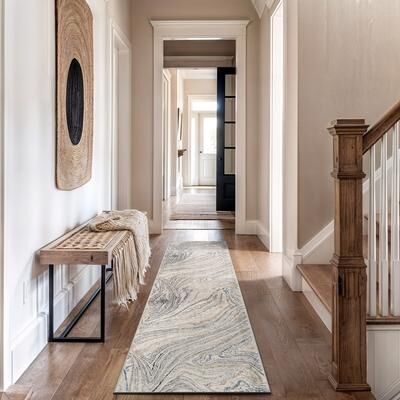 World Rug Gallery Marble Swirl Distressed Area Rug