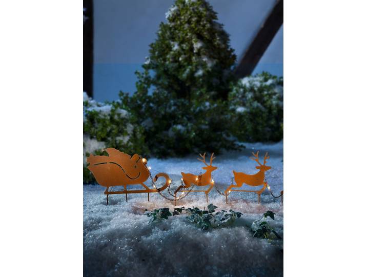 Weihnachtsmann mit Rentierschlitten, Rost