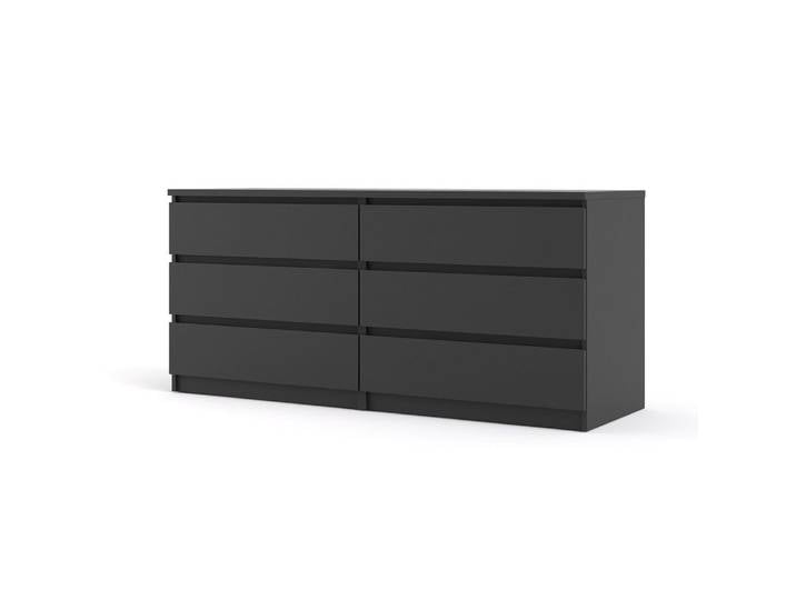 Tvilum Kommode Nada Kommode 6 Schubladen mattschwarz.