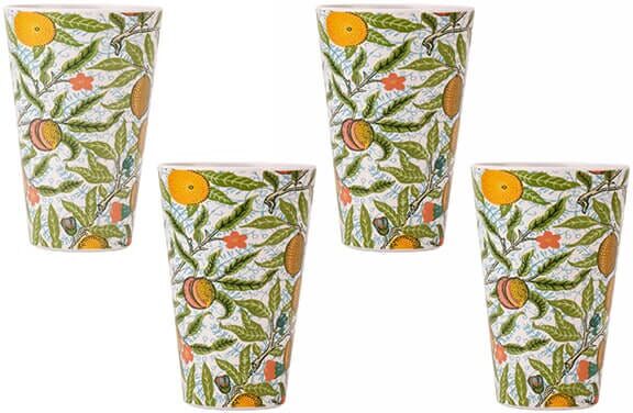 William Morris At Home Fruit Set of 4 Melamine Tumblers