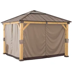 Sunjoy Vorhang für Zedernholz Gazebo 336cm x 336cm
