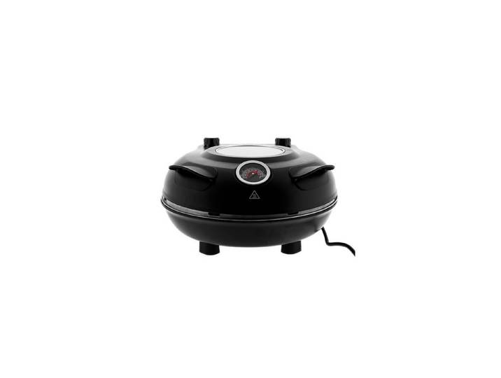 Mulex Pizzaofen Steinbackofen 1200 W - Pizzastein ø30 cm, bis zu 400°C, 5 Temperaturstufen, Pizzastein ø30 cm