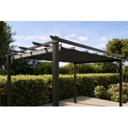 OUTFLEXX Antalya Ersatzdach für Pergola, anthrazit, Polyester mit PA-Beschichtung, UV30+, passend für Pergola 3x3 m