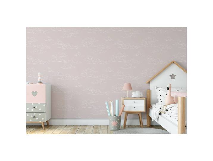 Vliestapete Vintage Clouds 52 x 1005 x 0cm Pink