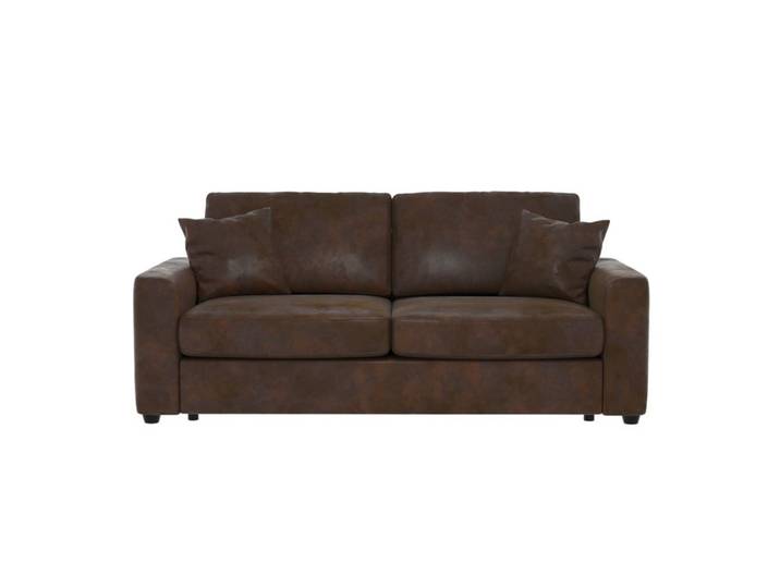 Canapé convertible 3 places pack standard NICARAGUA tissu gobi marron 04