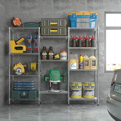 Winado 62.9''W Adjustable Storage Shelves NSF Wire Shelving Unit Multiple rows Shelving for Storage Rack Shelves